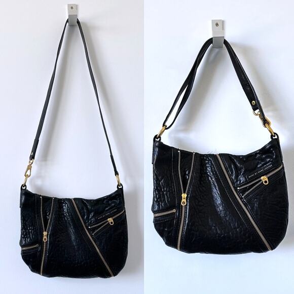 Marc by Marc Jacobs Flash Kelsey Black Lamb Leather Crossbody Handbag - Picture 13 of 13